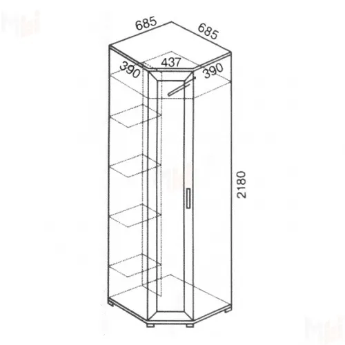 Шкаф угловой № 147
