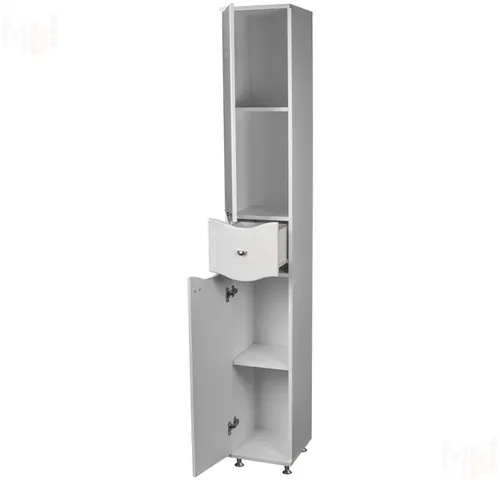 Пенал напольный Домино 30 Волна с верхним ящиком В1 Айсберг