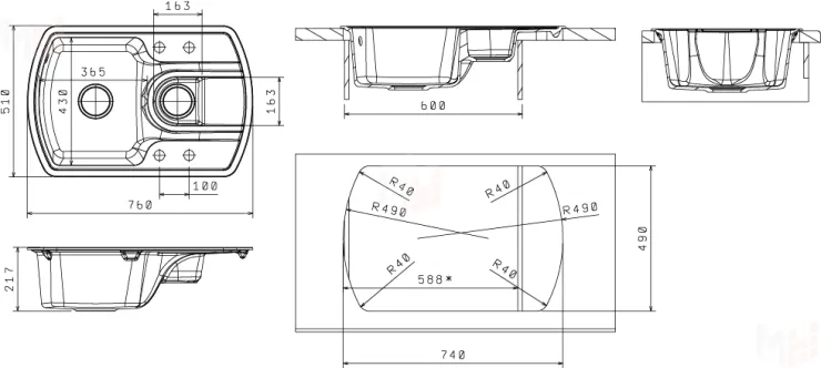Мойка Нире 760К