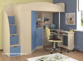 Кровать-чердак Теремок-1 Гранд