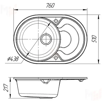 Мойка для кухни Florentina Родос-760