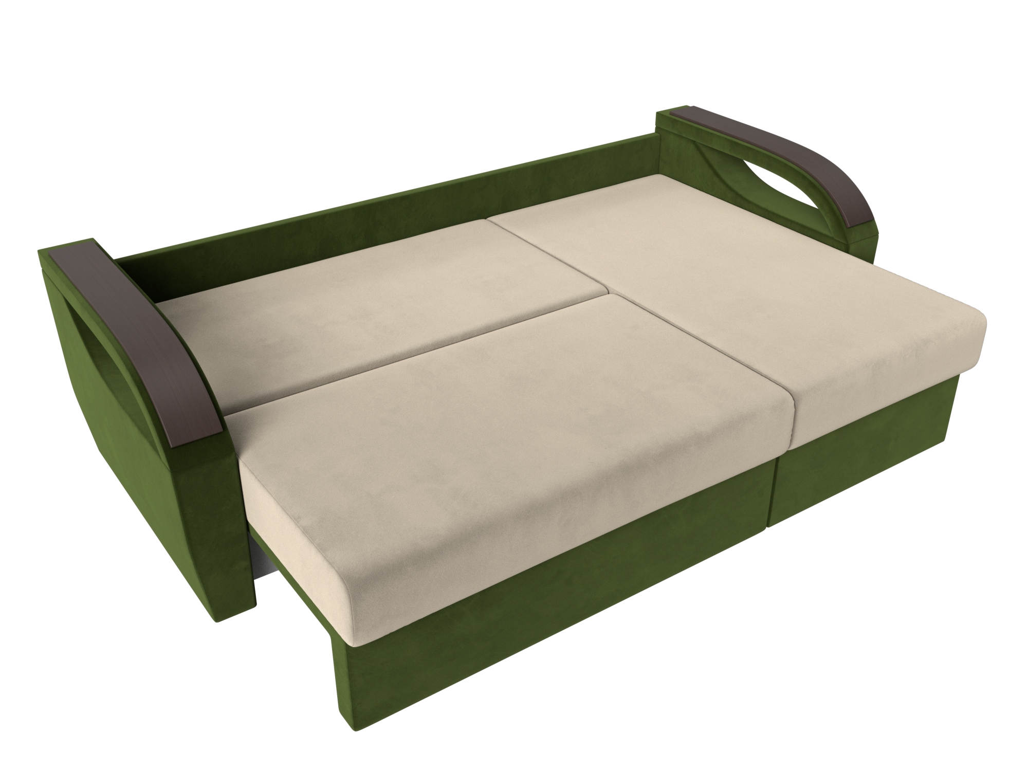Угловой диван Форсайт правый угол (Бежевый\Зеленый)