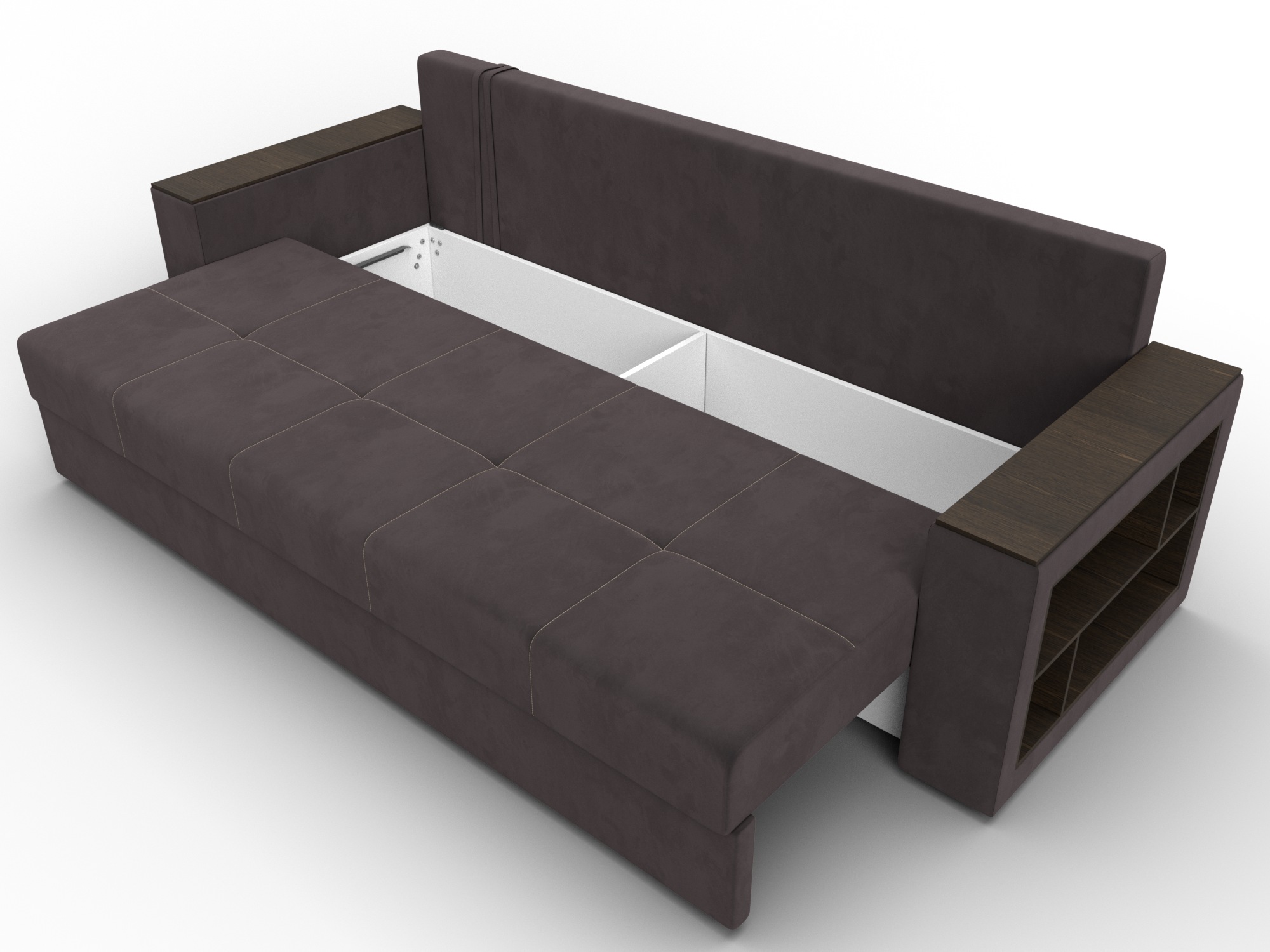 Диван прямой Дубай Лайт ( SEVEN 727 коричневый )