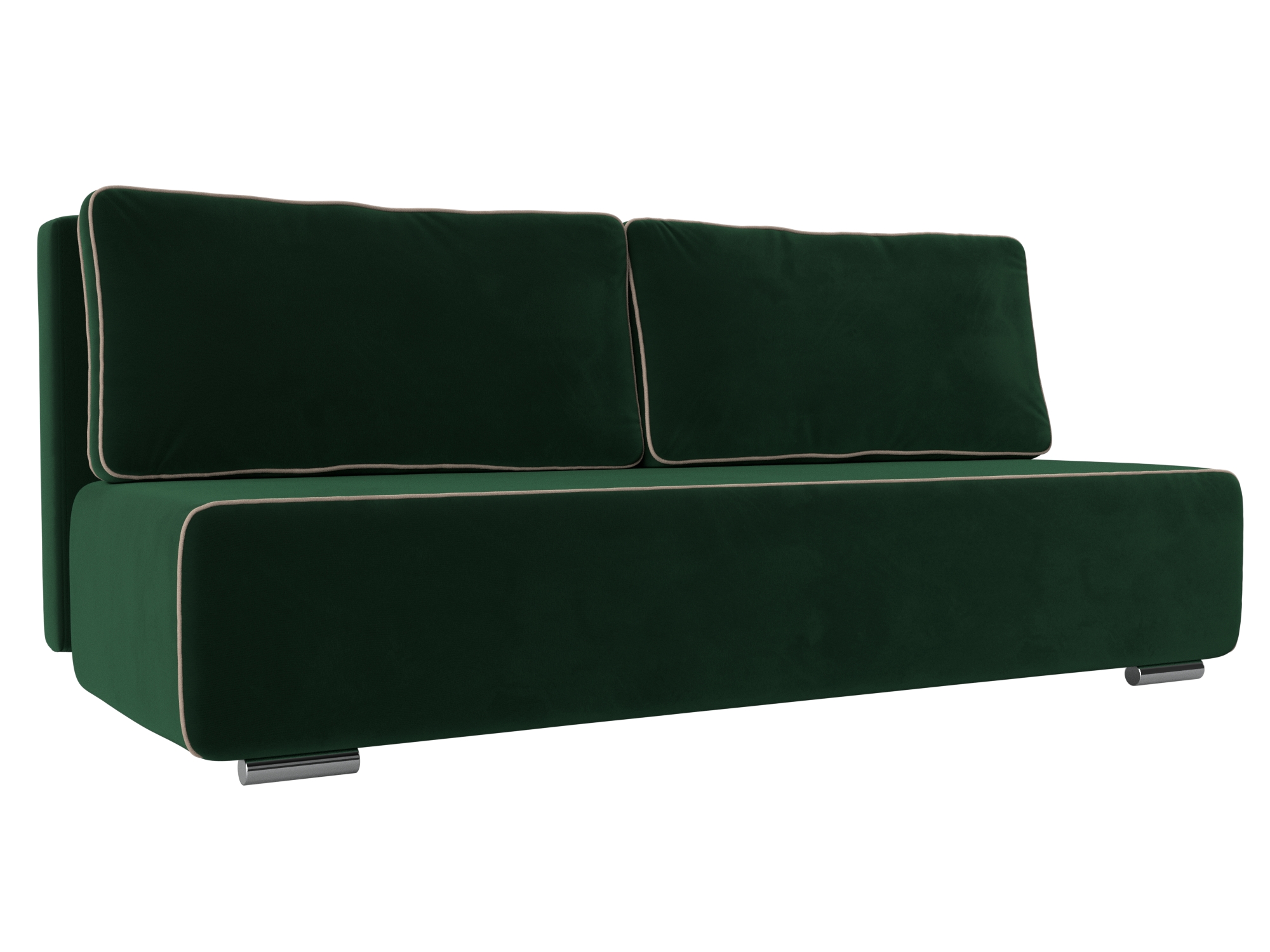 Прямой диван Уно (Зеленый\Бежевый)