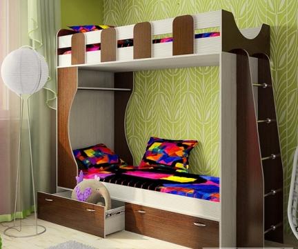 Двухъярусная детская кровать Фанки Кидз-5