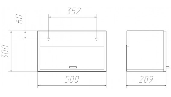 Шкаф навесной Классик-1 50 см