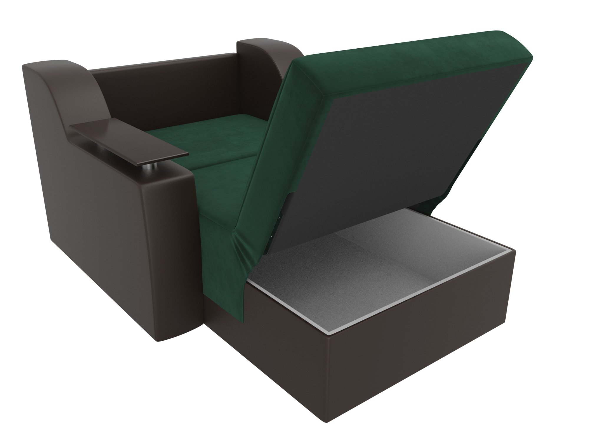 Кресло-кровать Сенатор 80 (Зеленый\Коричневый)