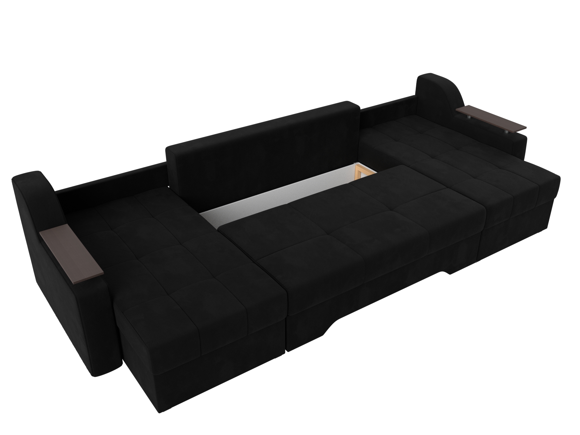 П-образный диван Сенатор (Черный)