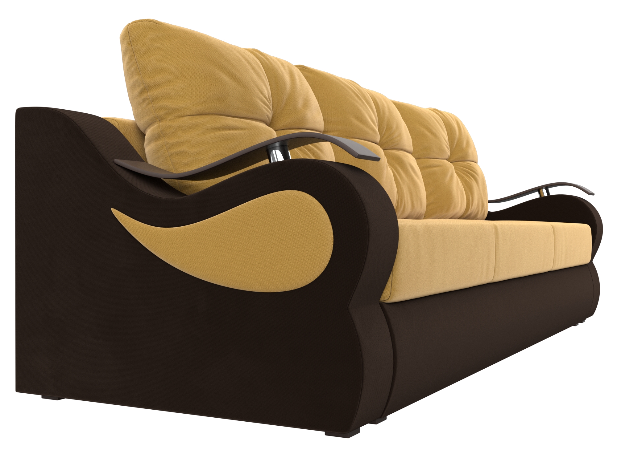 Прямой диван Меркурий еврокнижка (Желтый\коричневый)