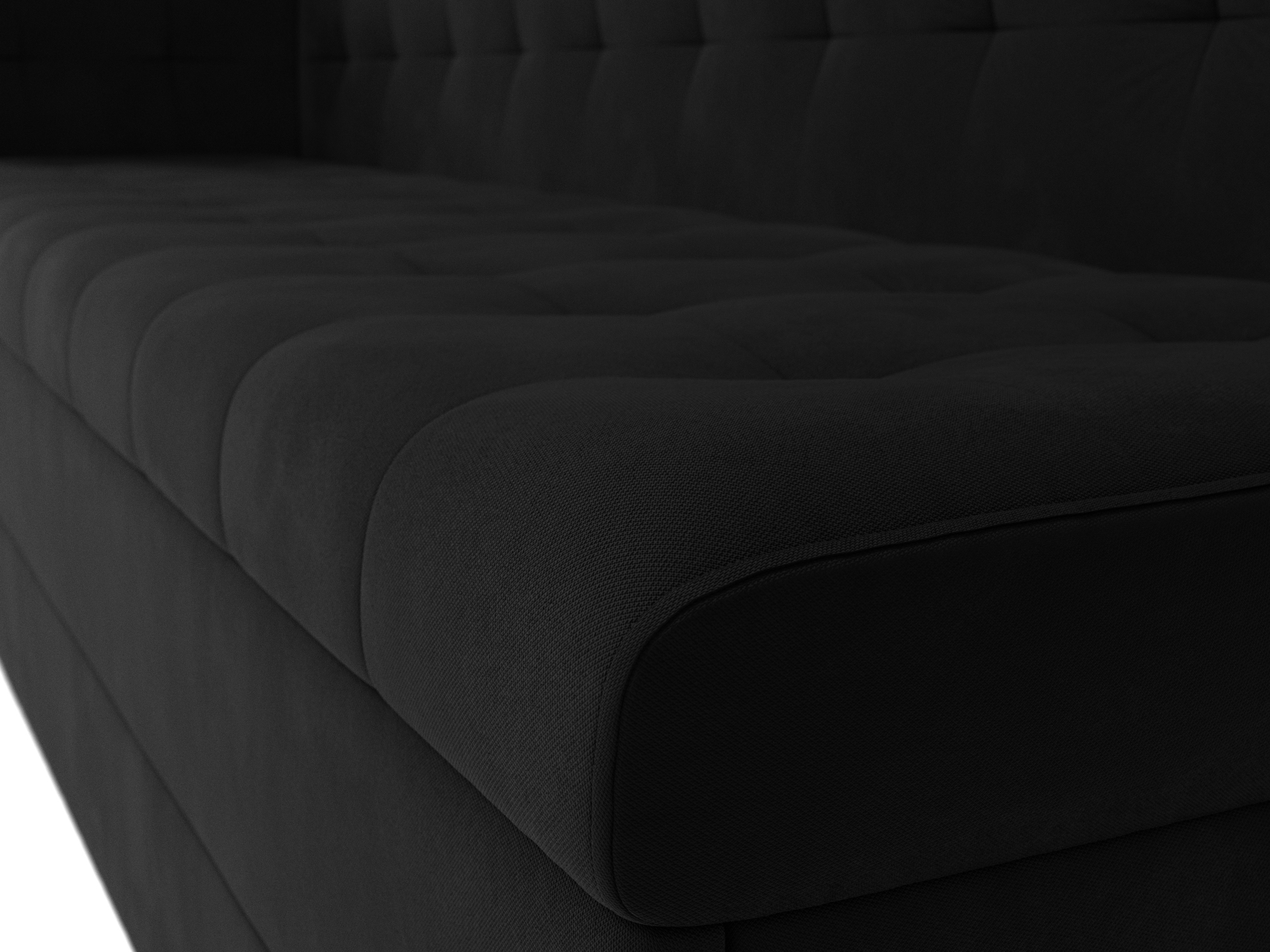 Кухонный диван Бриз с углом слева (Черный)