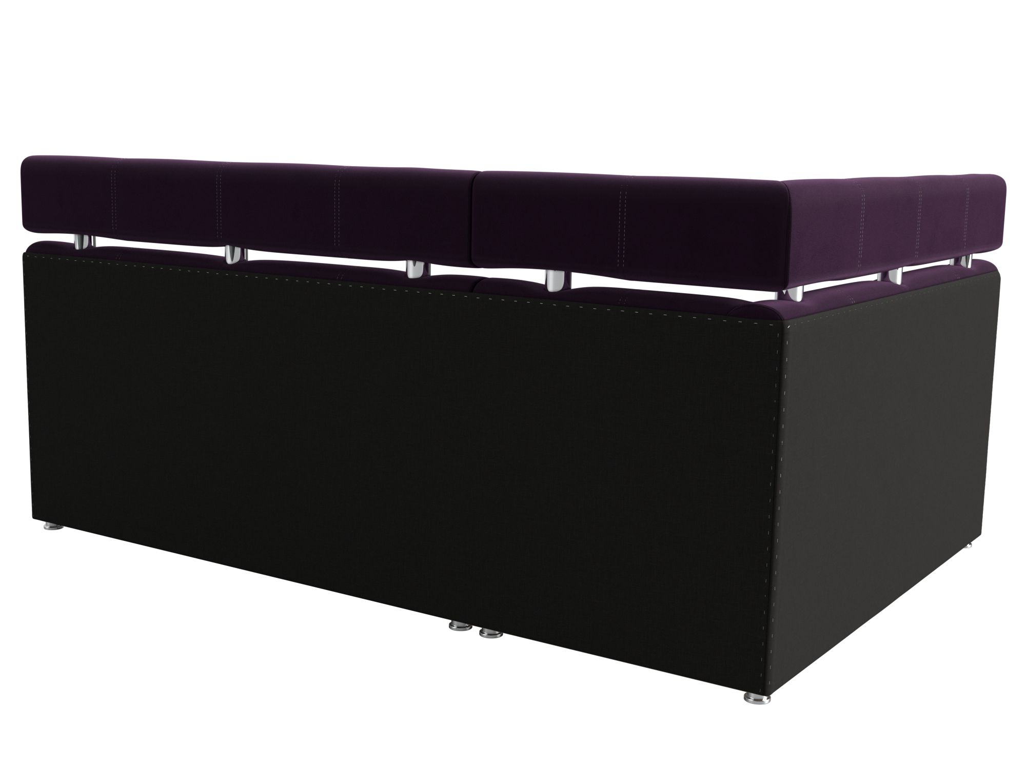 Кухонный угловой диван Классик левый угол (Фиолетовый\Бежевый)