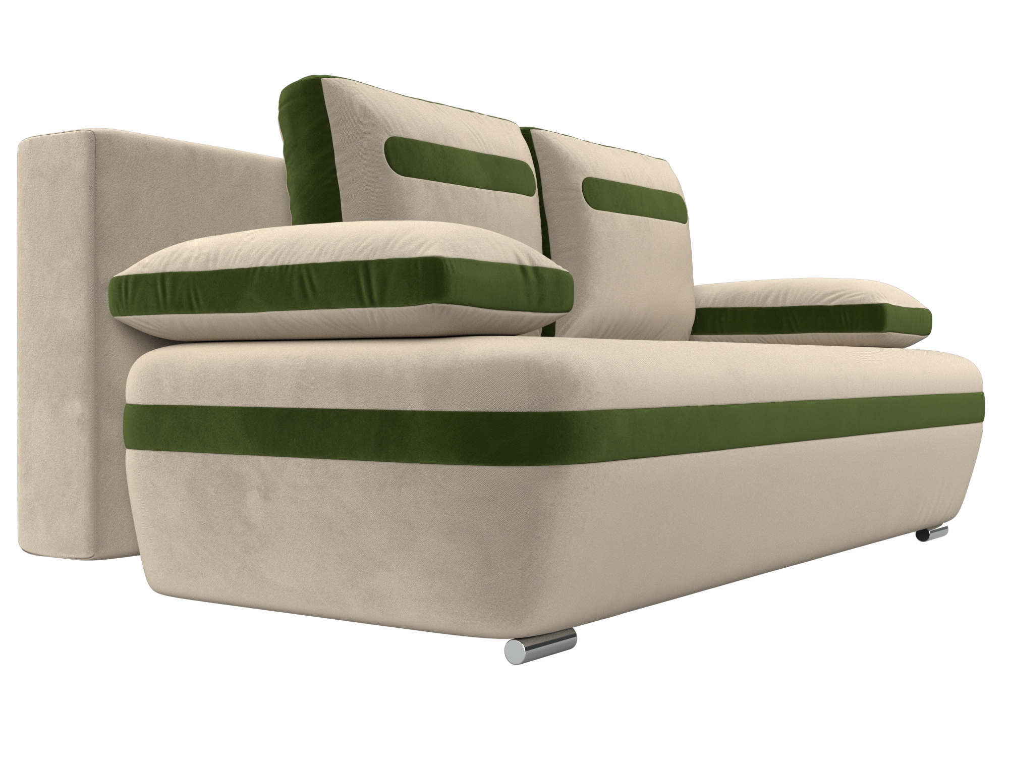 Прямой диван Каир (Бежевый\Зеленый)