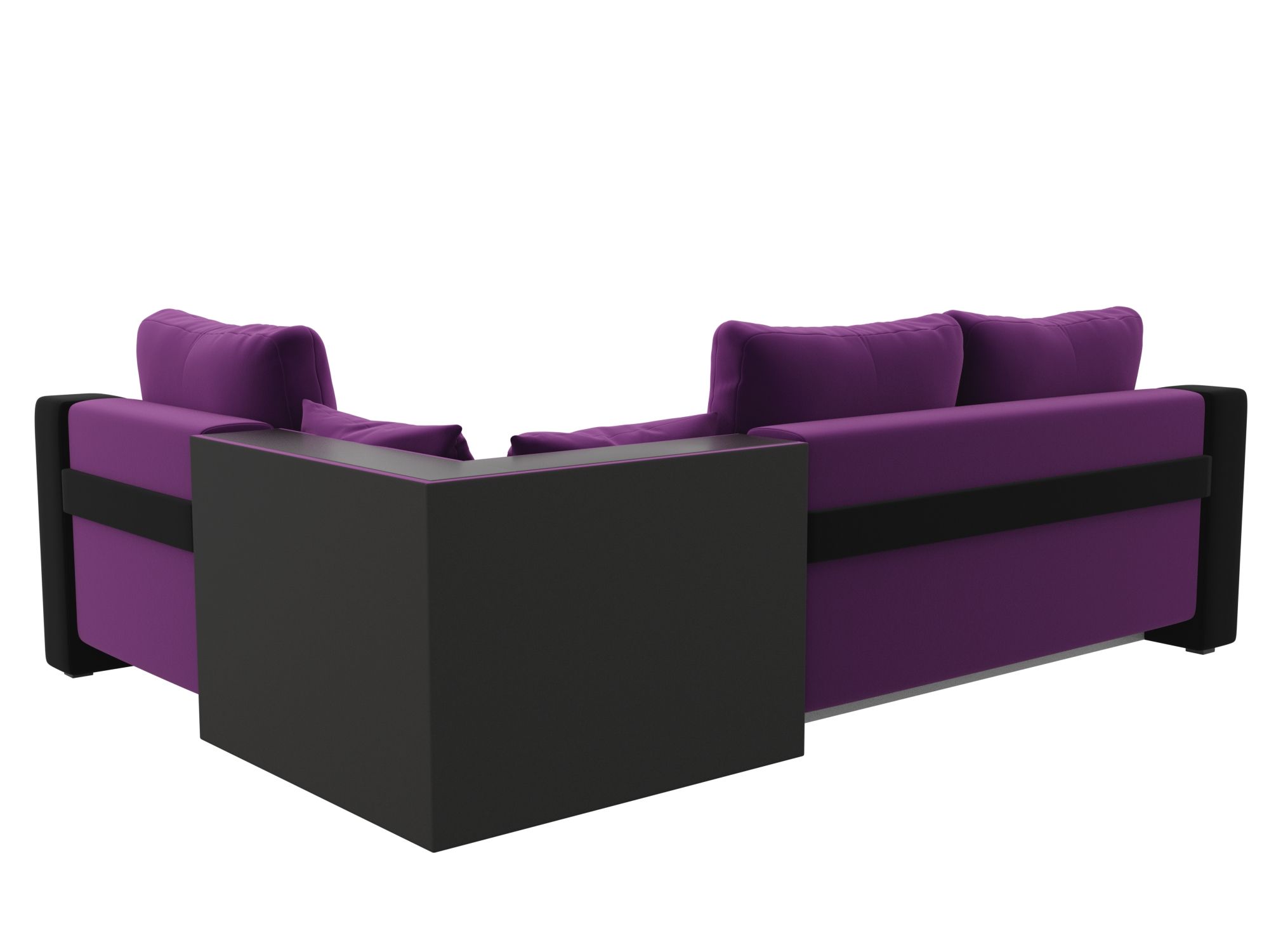 Угловой диван Кронос правый угол (Фиолетовый\Черный)