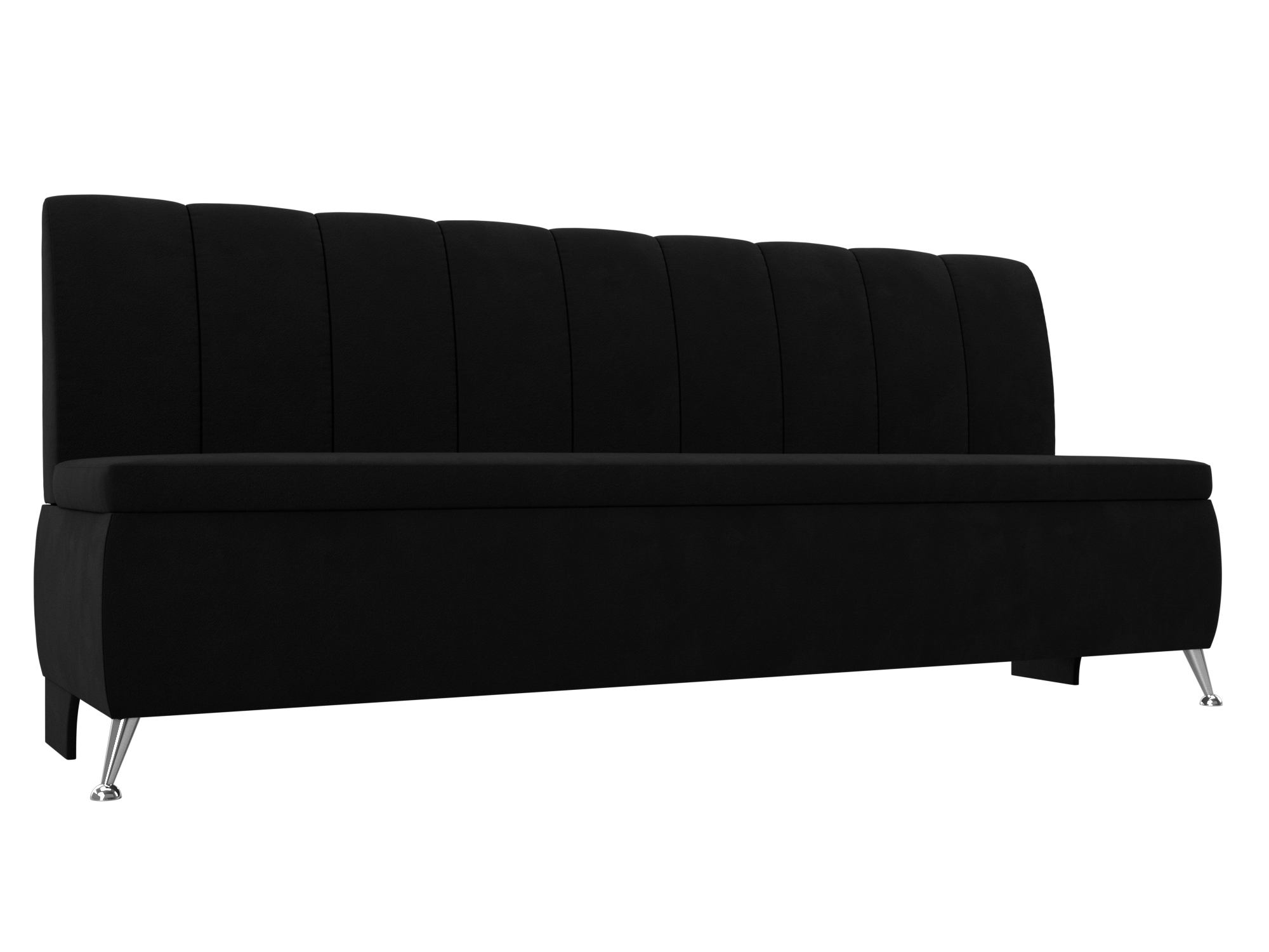 Кухонный прямой диван Кантри (Черный)