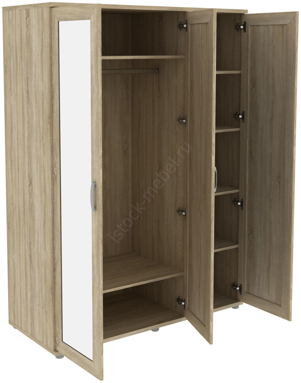 Шкаф для одежды с 3 зеркалами ГАРУН-К 413.04
