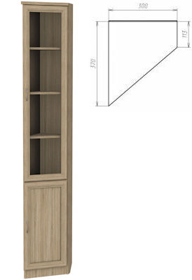 Шкаф для книг 208 (концевой)