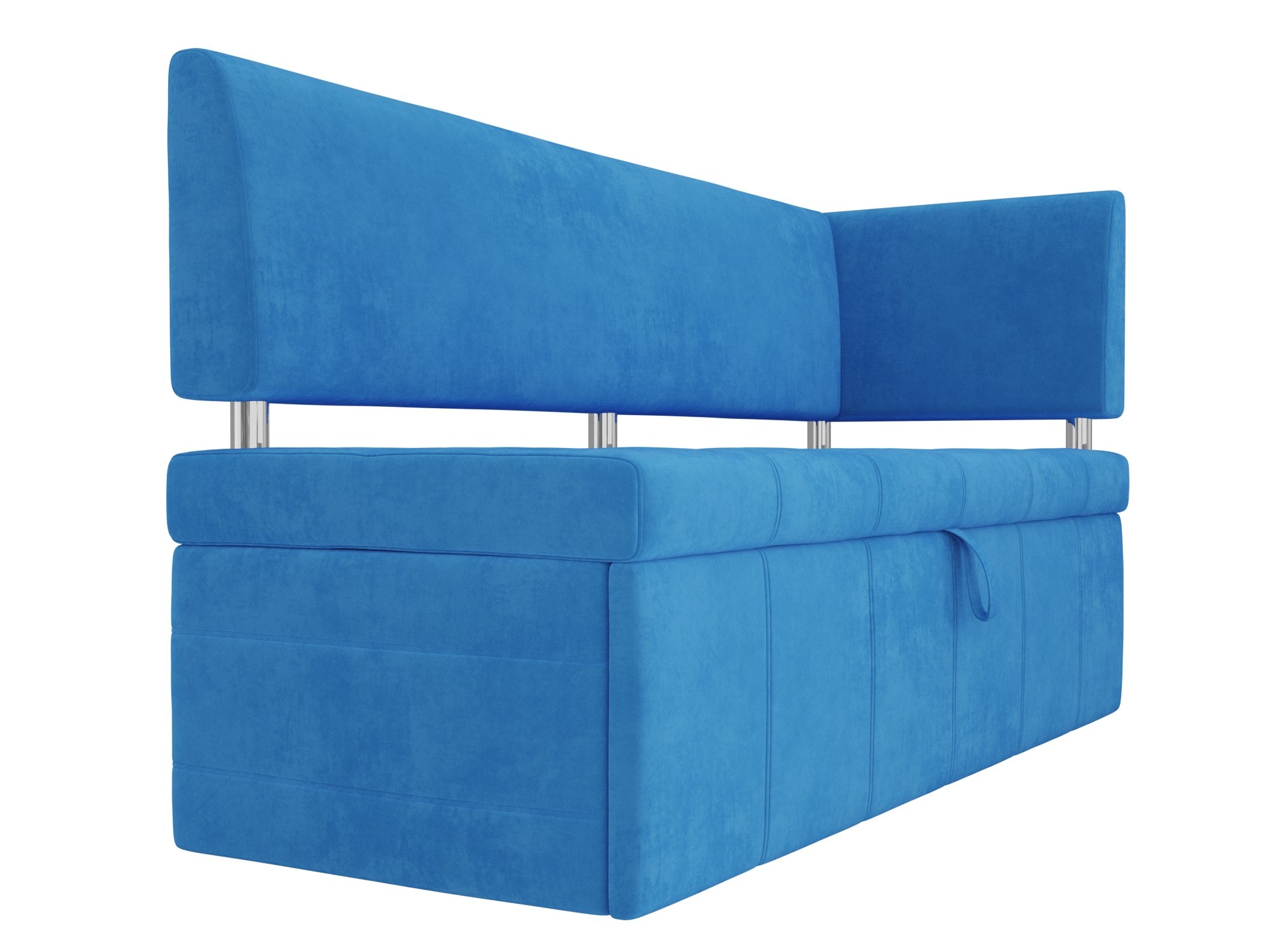 Кухонный прямой диван Стоун с углом правый (Голубой)