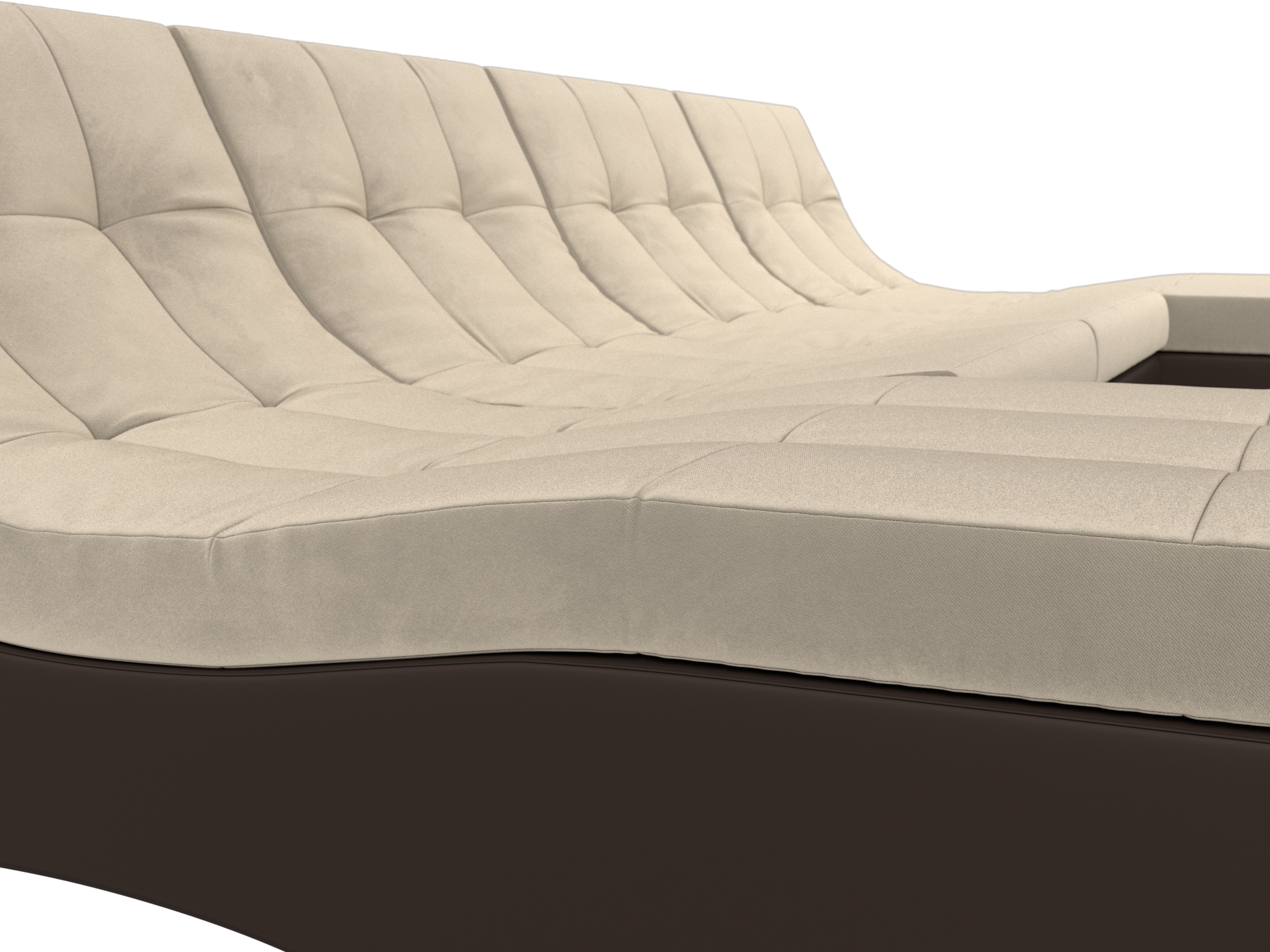 П-образный модульный диван Монреаль (Бежевый\Коричневый)