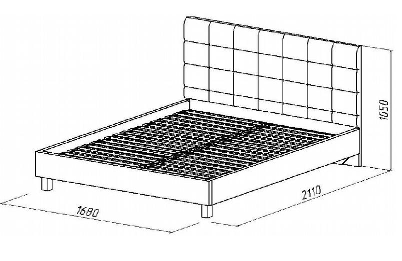 Кровать №93,01М графит (МК-52)