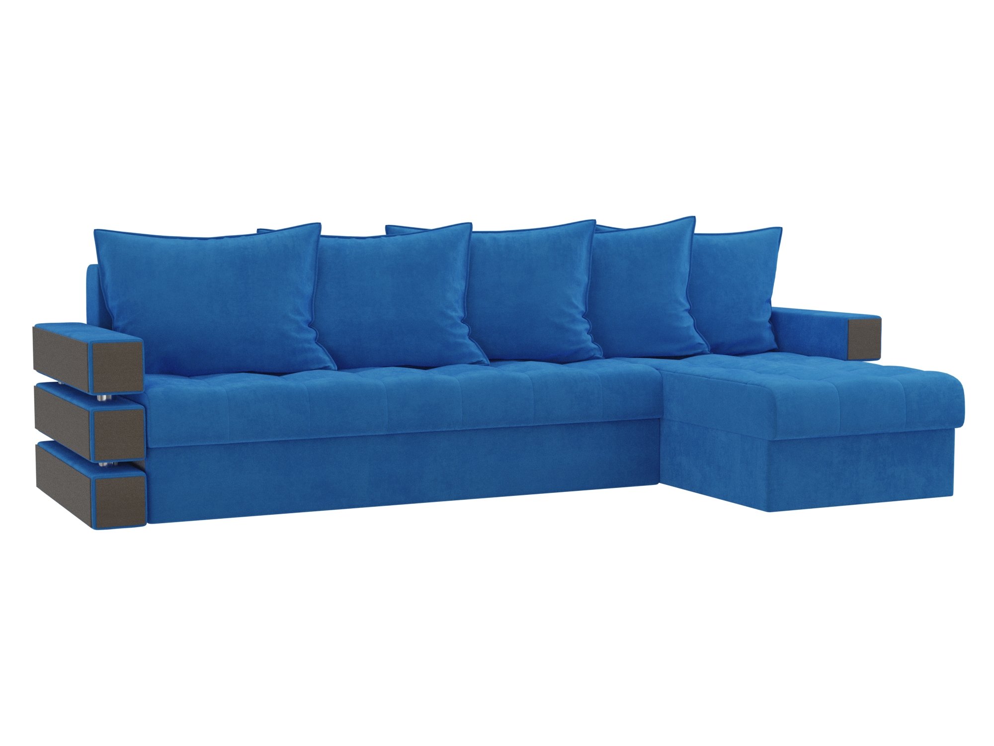 Угловой диван Венеция правый угол (Голубой)