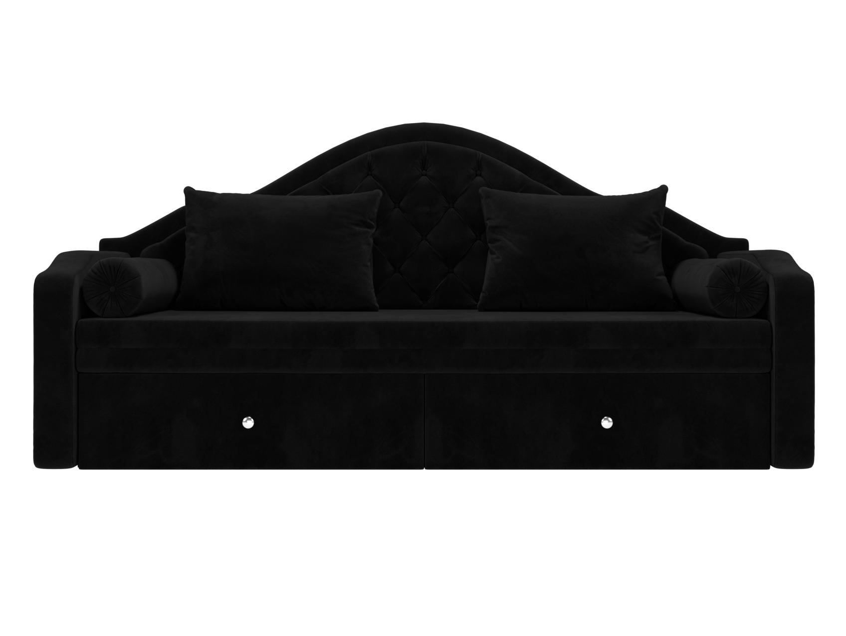 Прямой диван софа Сойер (Черный)