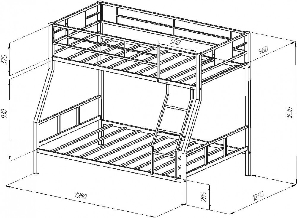 Двухъярусная кровать Гранада - 1 140