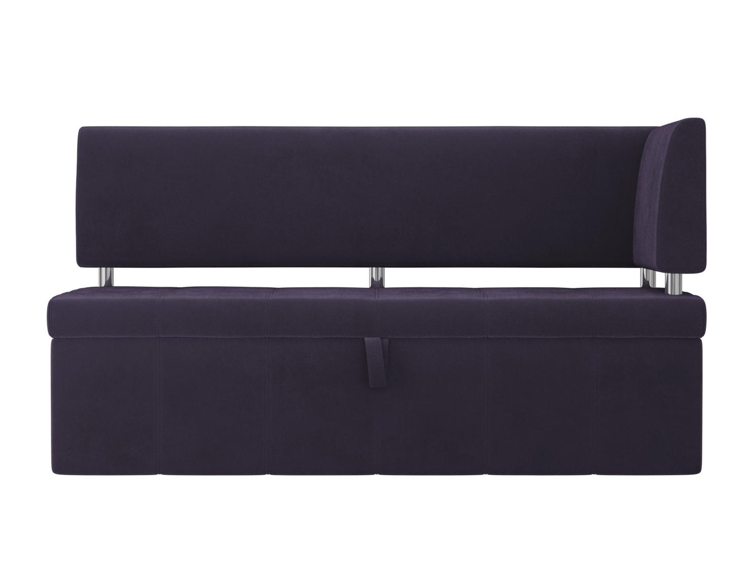 Кухонный прямой диван Стоун с углом правый (Фиолетовый)