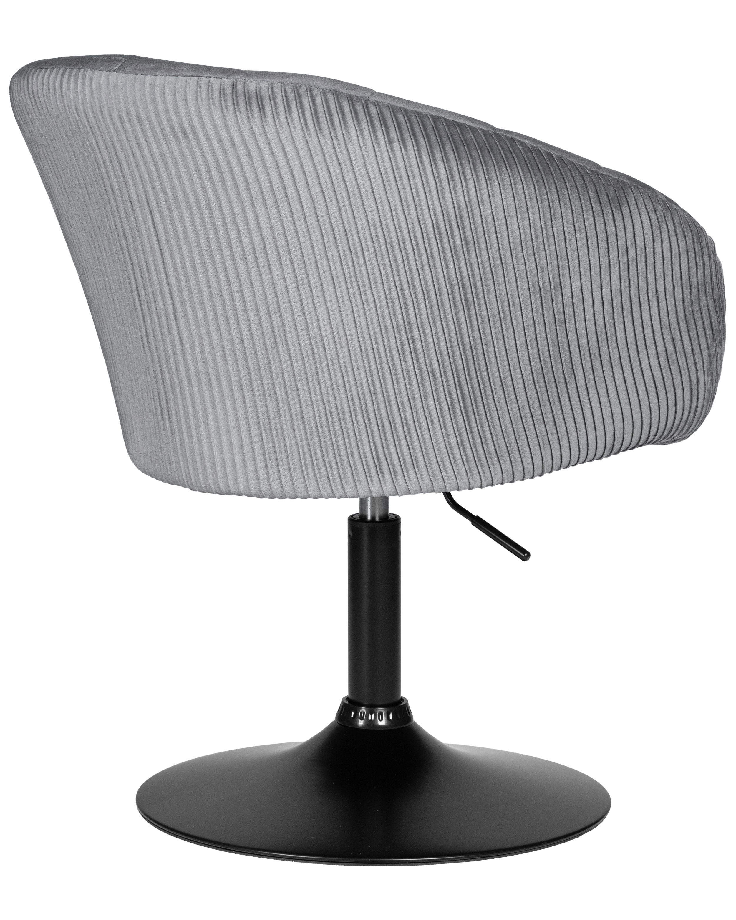 Кресло дизайнерское DOBRIN EDISON BLACK (серый велюр (1922-19))
