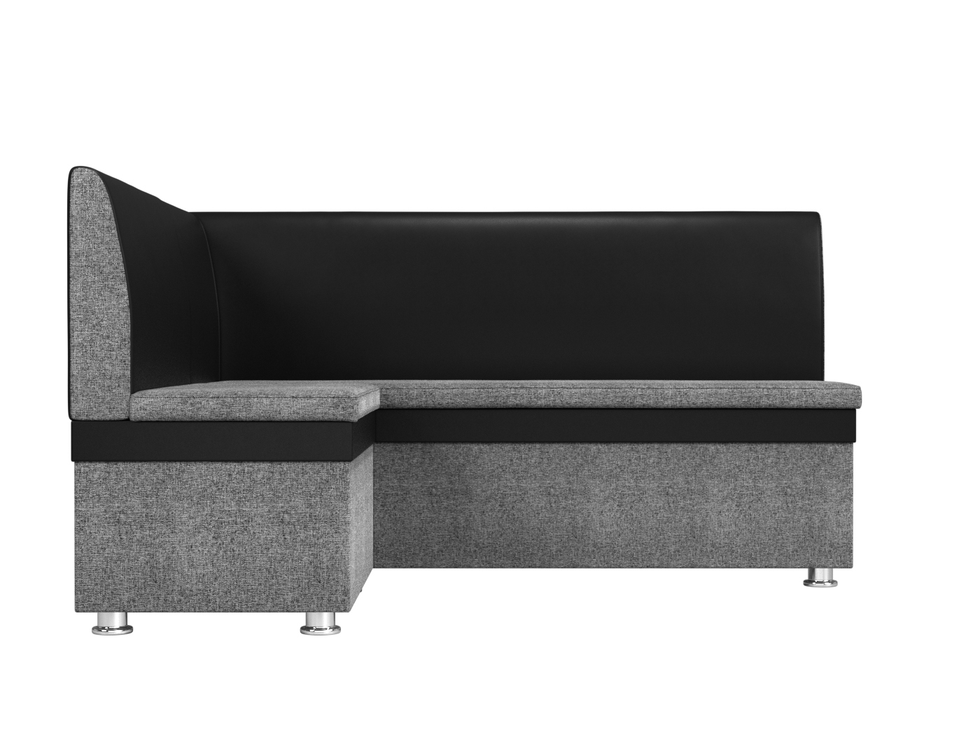 Кухонный угловой диван Уют левый угол (Серый\Черный)
