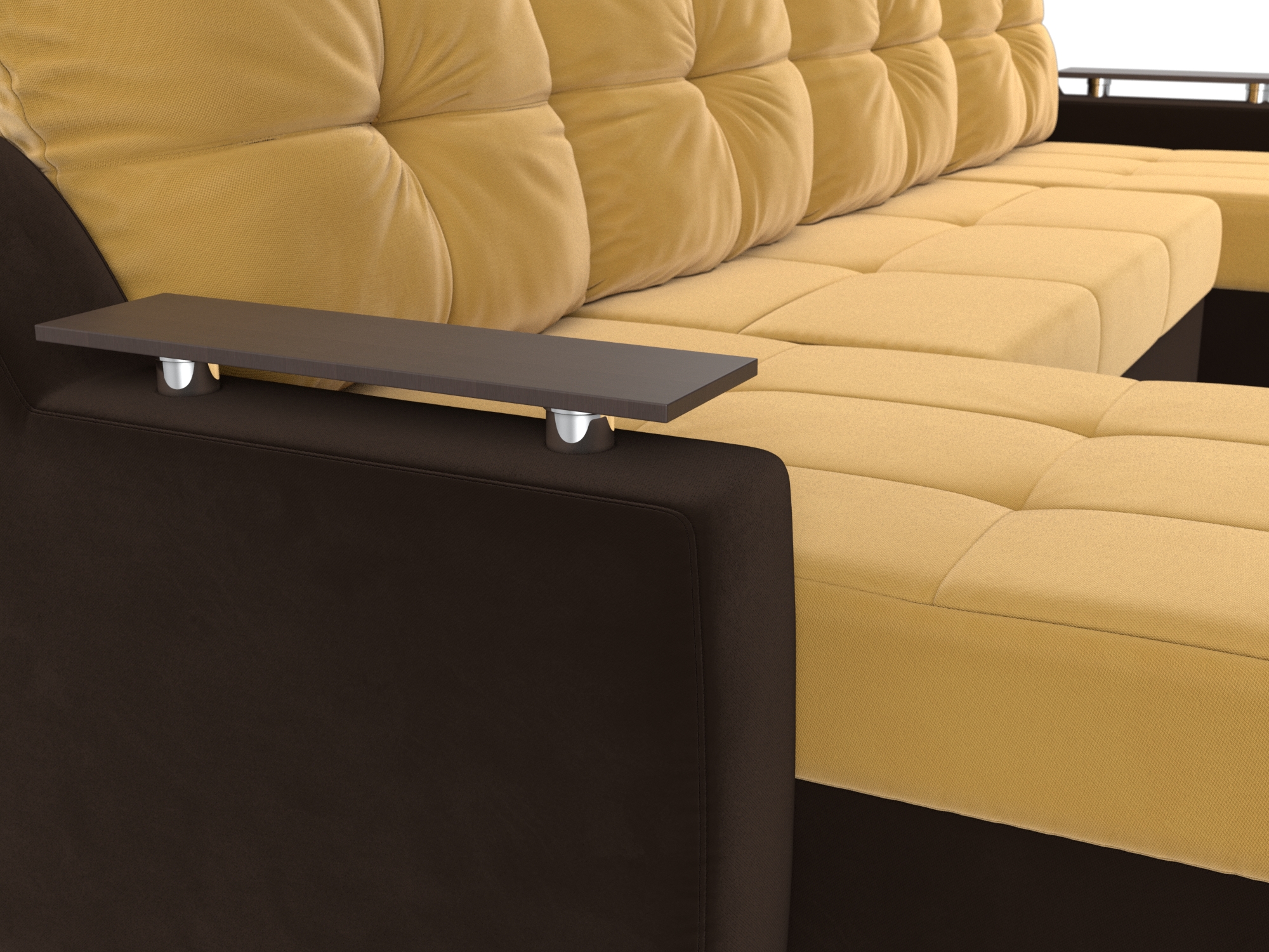 П-образный диван Сенатор (Желтый\коричневый)