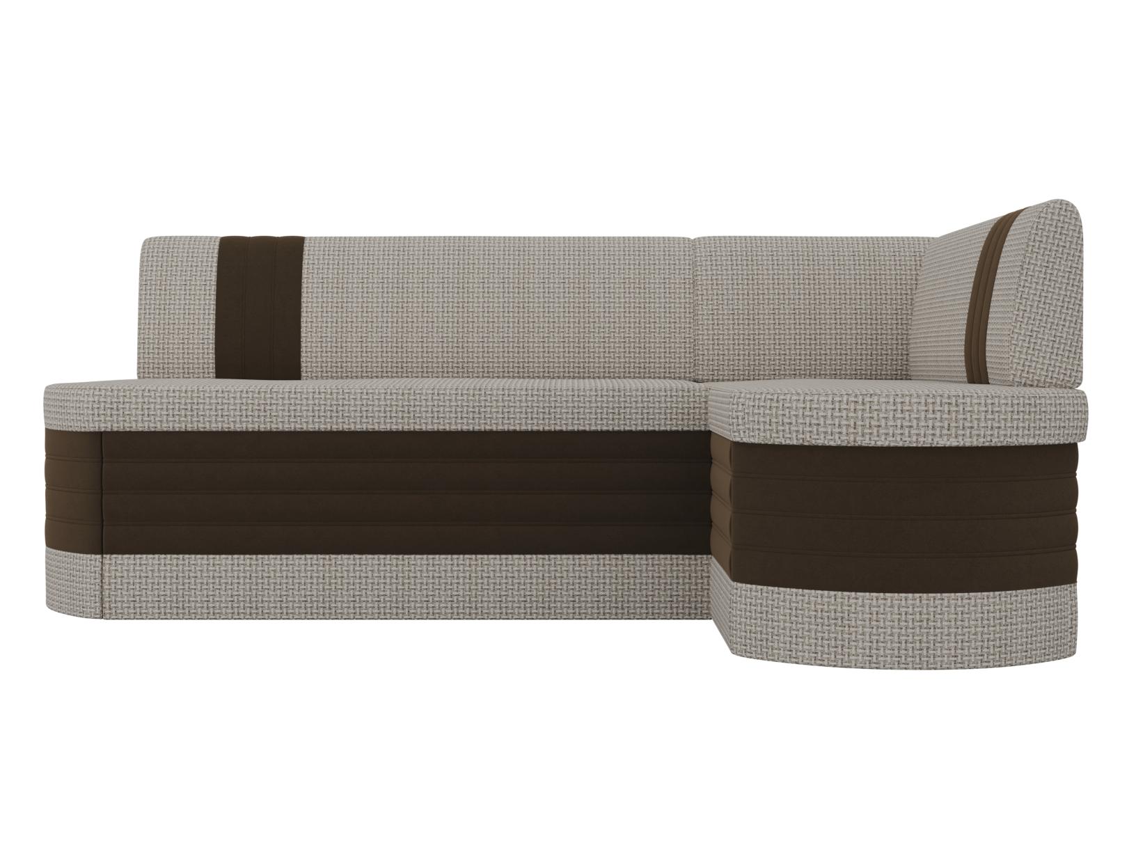 Кухонный угловой диван Токио правый угол (Корфу 02\коричневый)