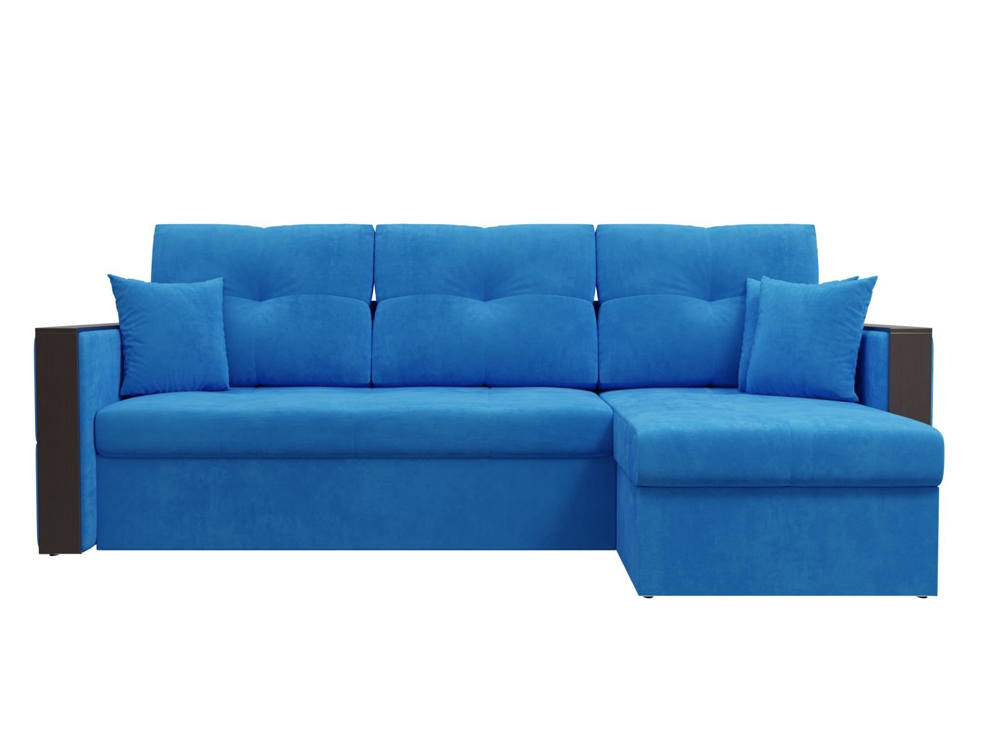 Угловой диван Валенсия правый угол (Голубой)