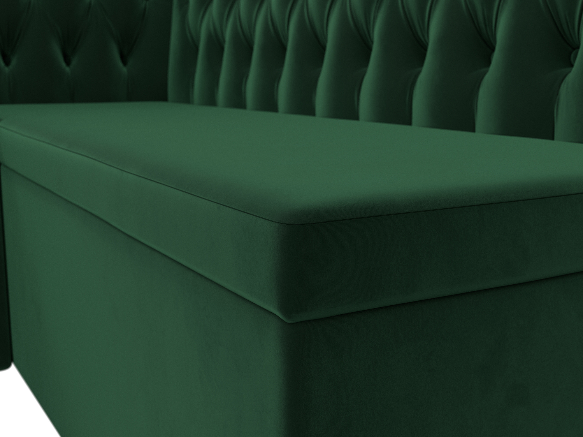 Кухонный угловой диван Мирта левый угол (Зеленый)