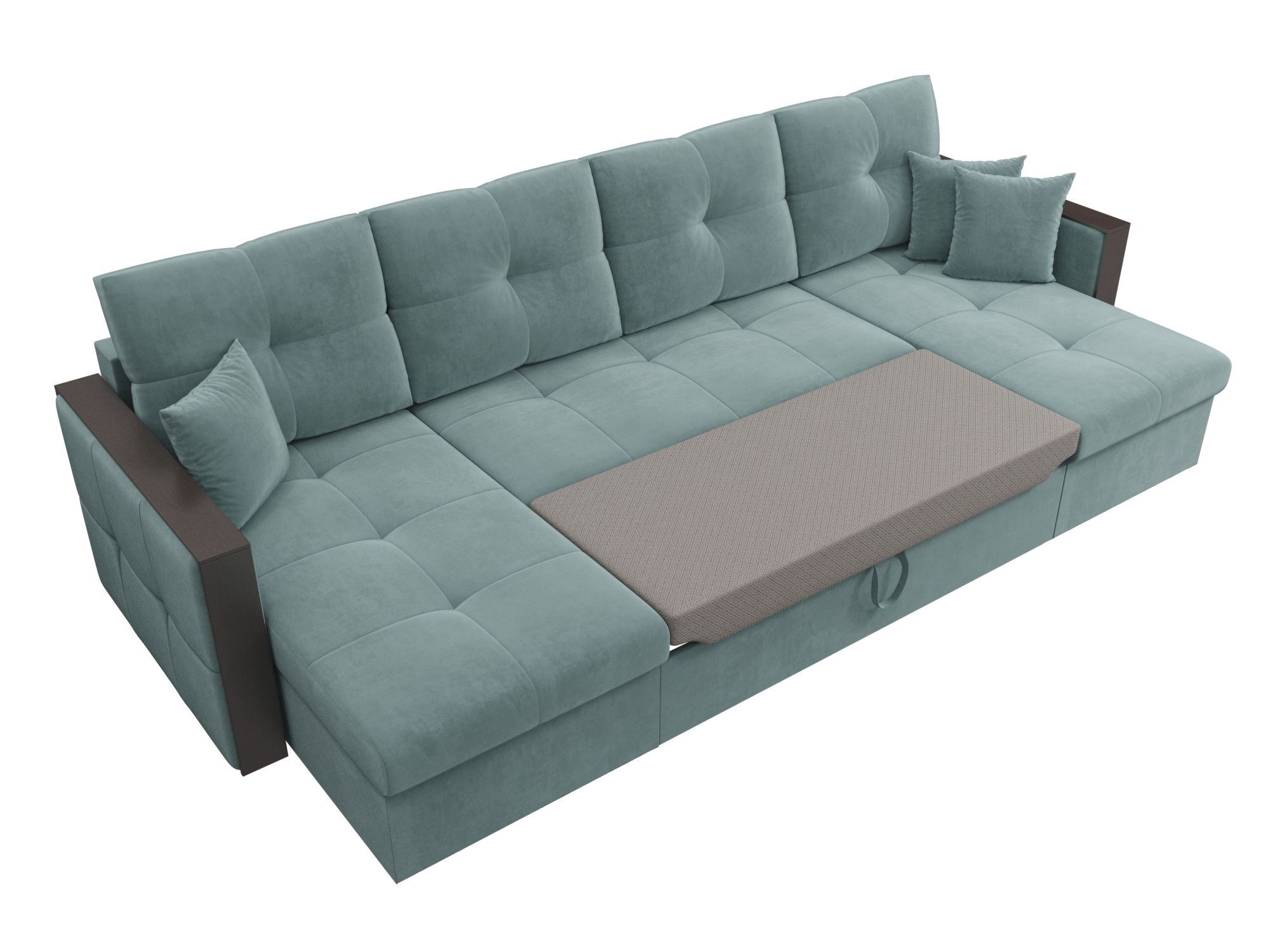 П-образный диван Валенсия (бирюзовый)