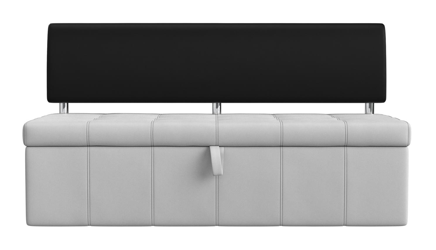 Кухонный прямой диван Стоун (Белый\Черный)