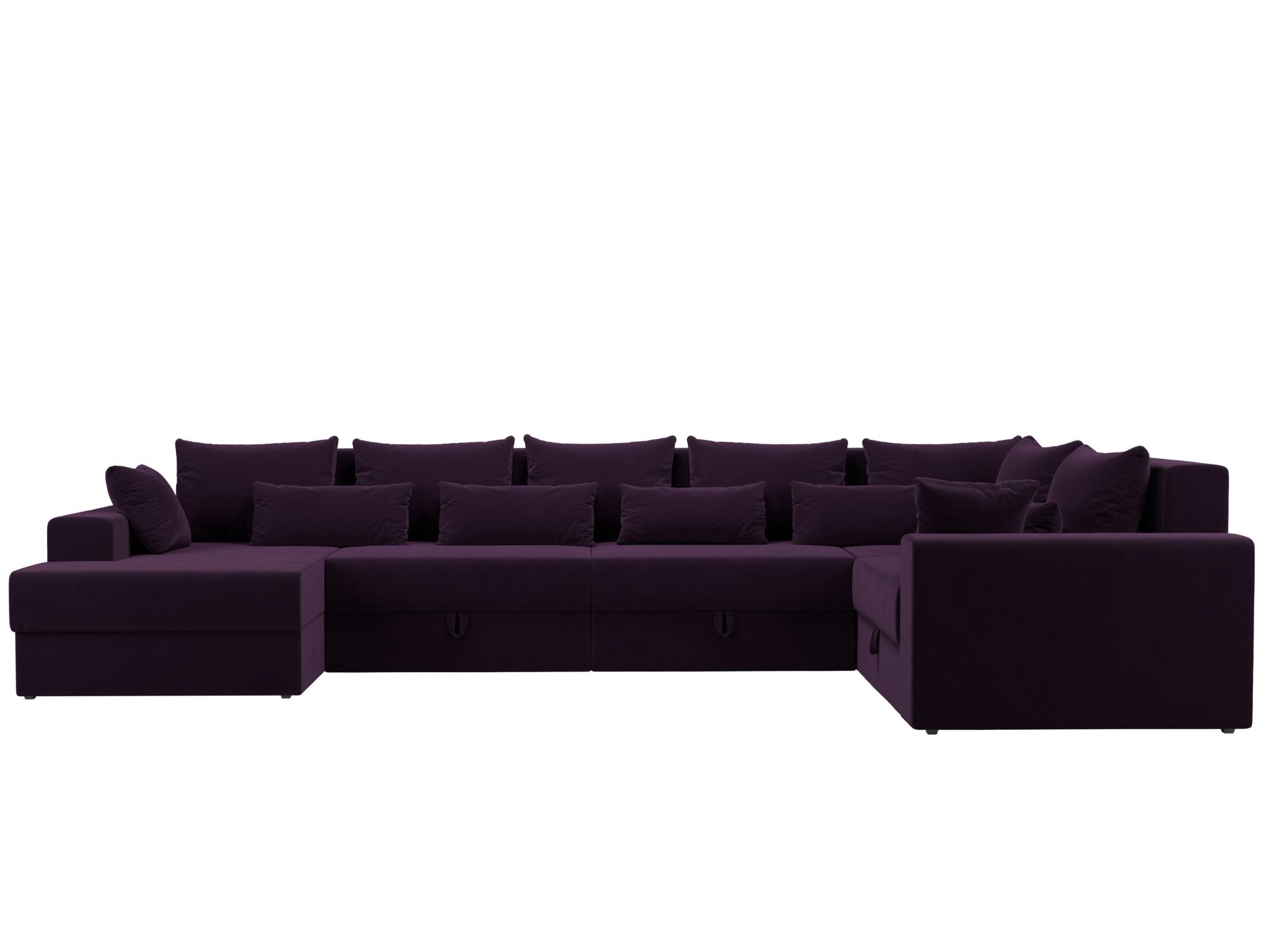 П-образный диван Майами левый угол (Фиолетовый)
