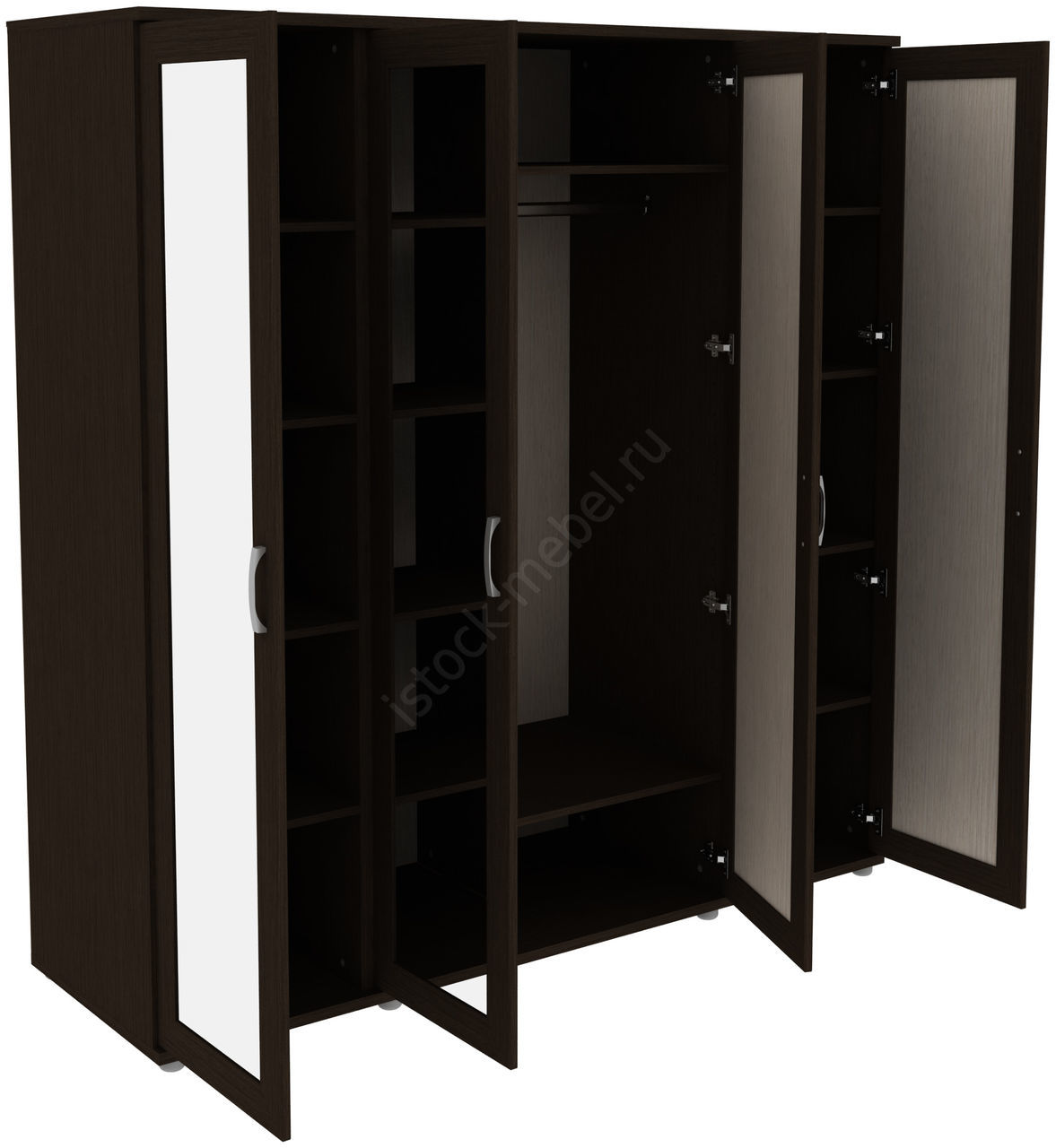 Шкаф для одежды с 4 зеркалами ГАРУН-К 414.04
