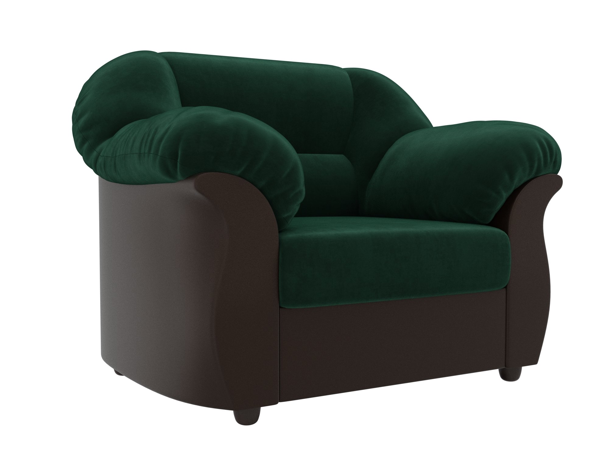 Кресло Карнелла (Зеленый\Коричневый)