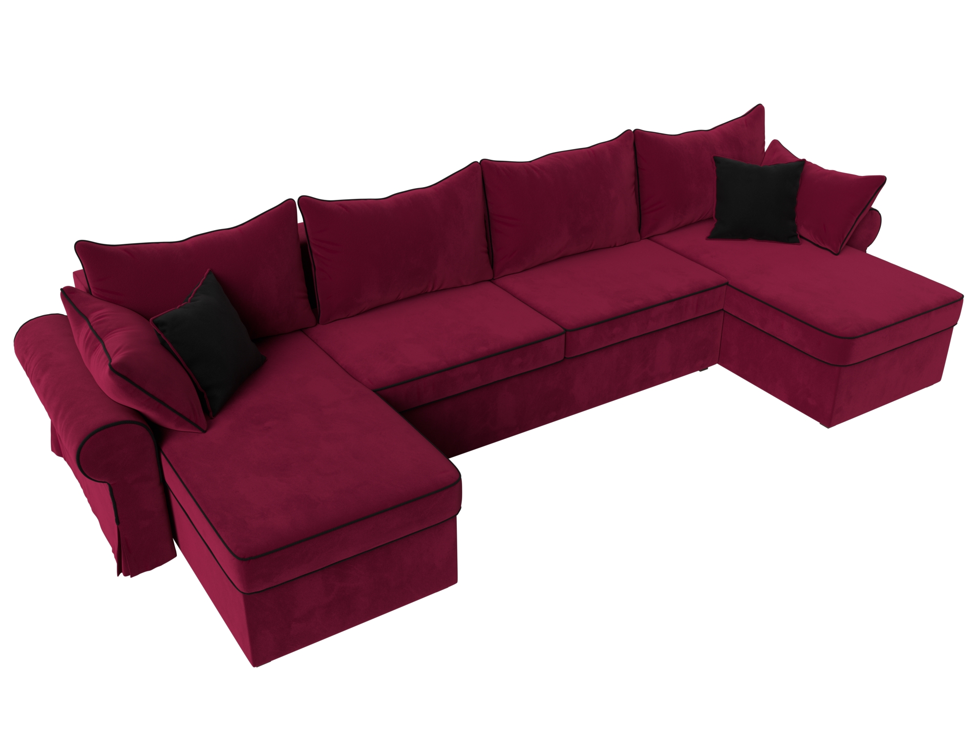 П-образный диван Элис (Бордовый)
