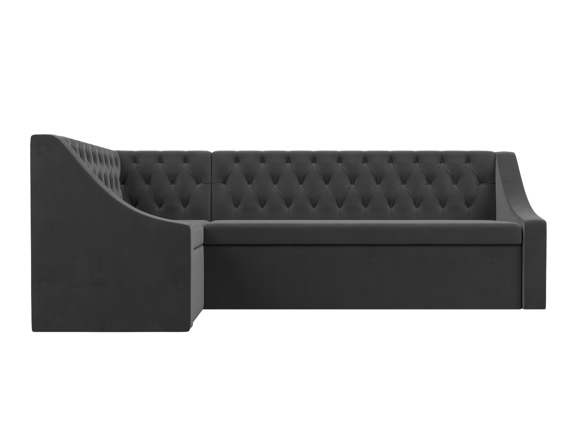 Кухонный угловой диван Мерлин левый угол (Серый)