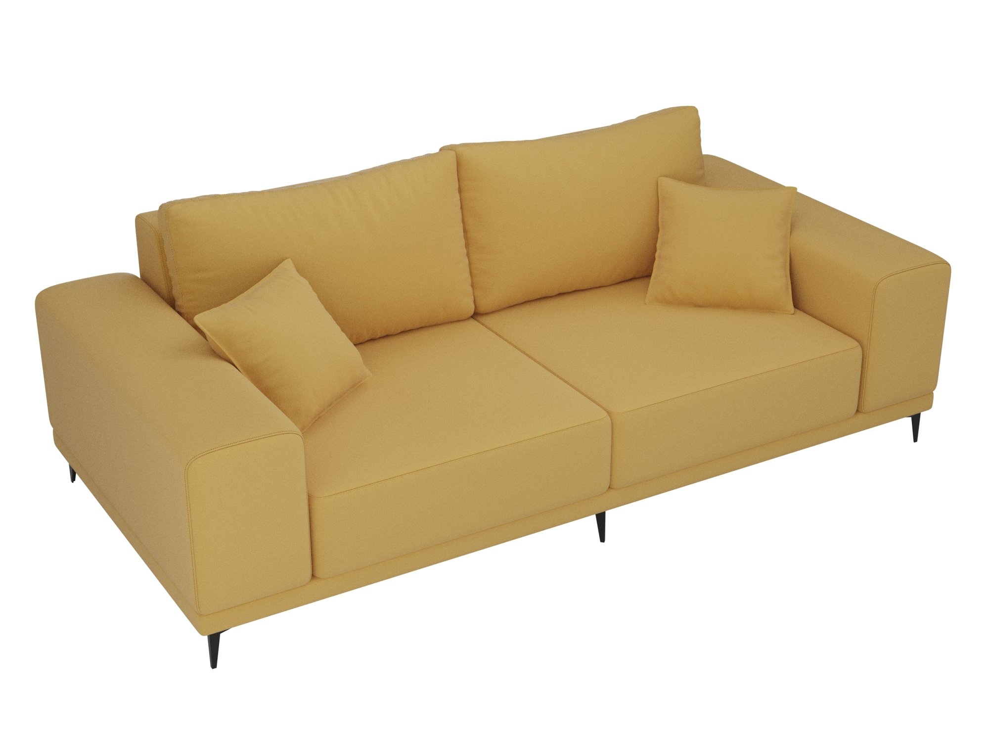 Прямой диван Льюес (Желтый)