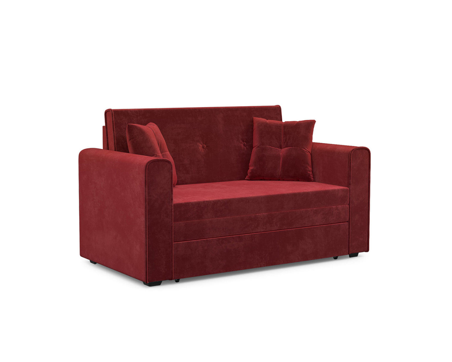 Диван выкатной Санта (бархат красный STAR VELVET 3 DARK RED)