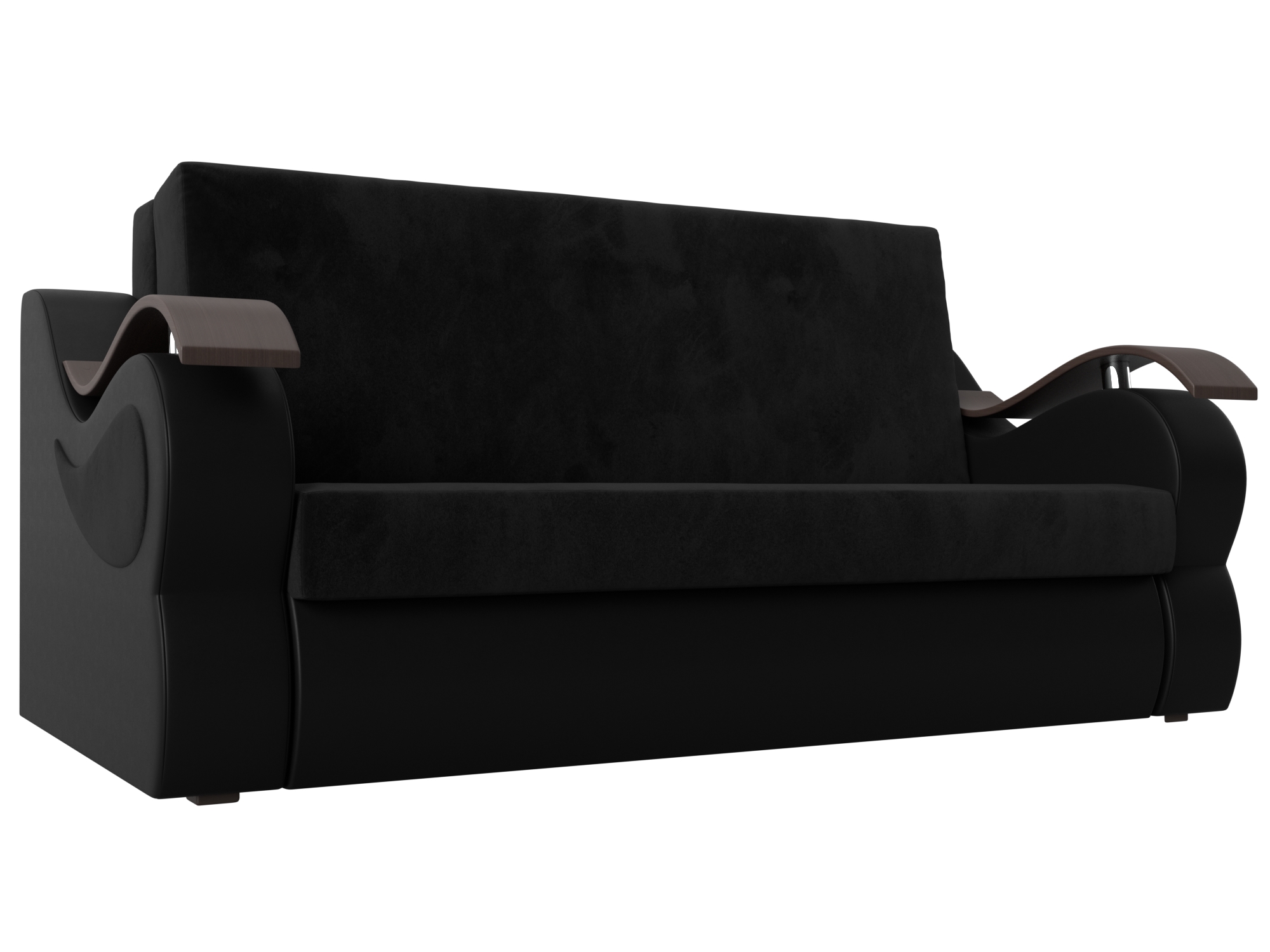 Прямой диван Меркурий 140 (Черный\Черный)
