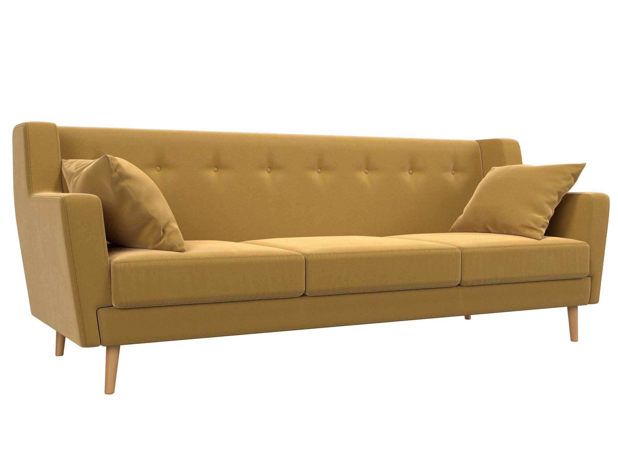 Прямой диван Брайтон 3 (Желтый)