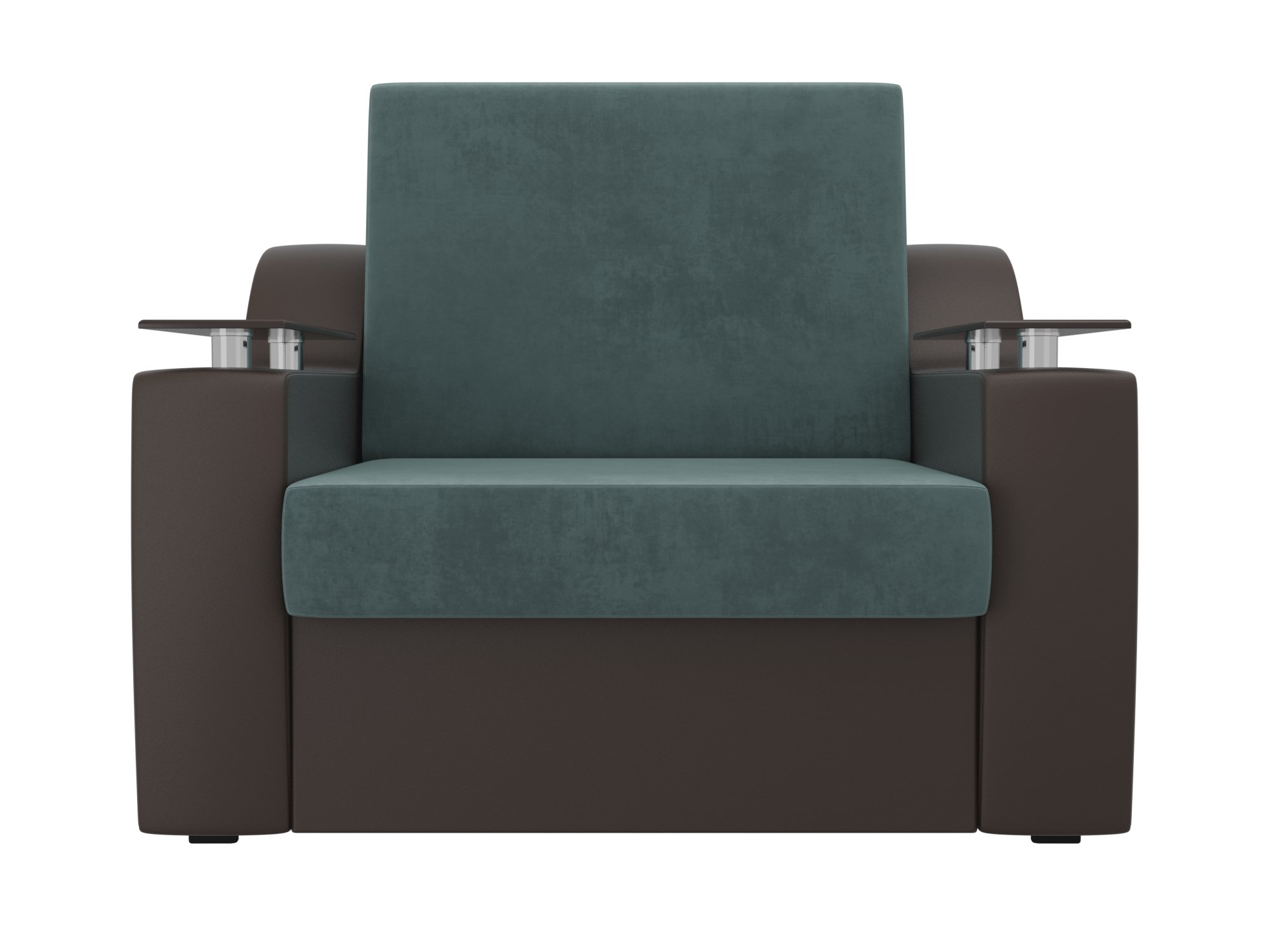 Кресло-кровать Сенатор 80 (Бирюзовый\Коричневый)