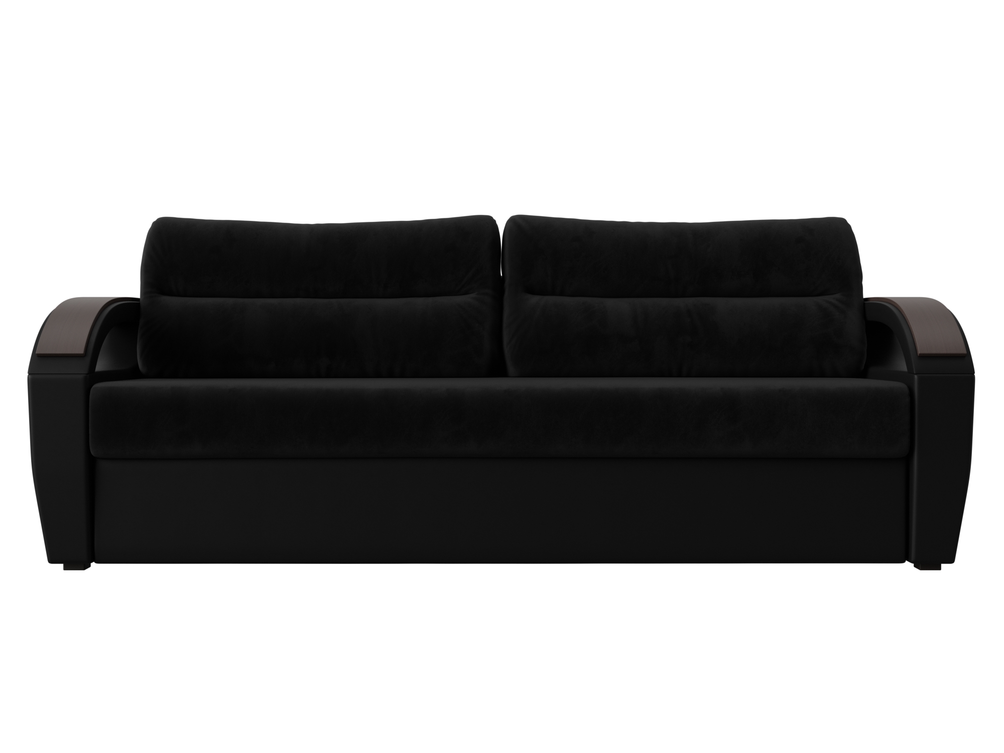 Прямой диван Форсайт (Черный\Черный)