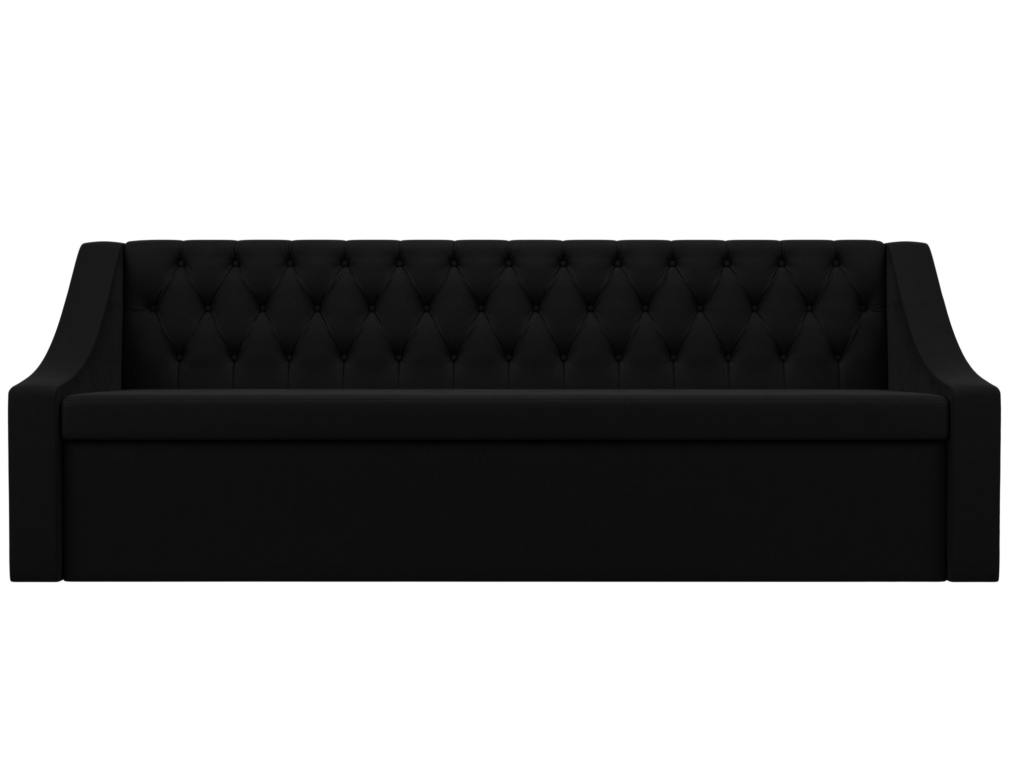 Кухонный прямой диван Мерлин (Черный)