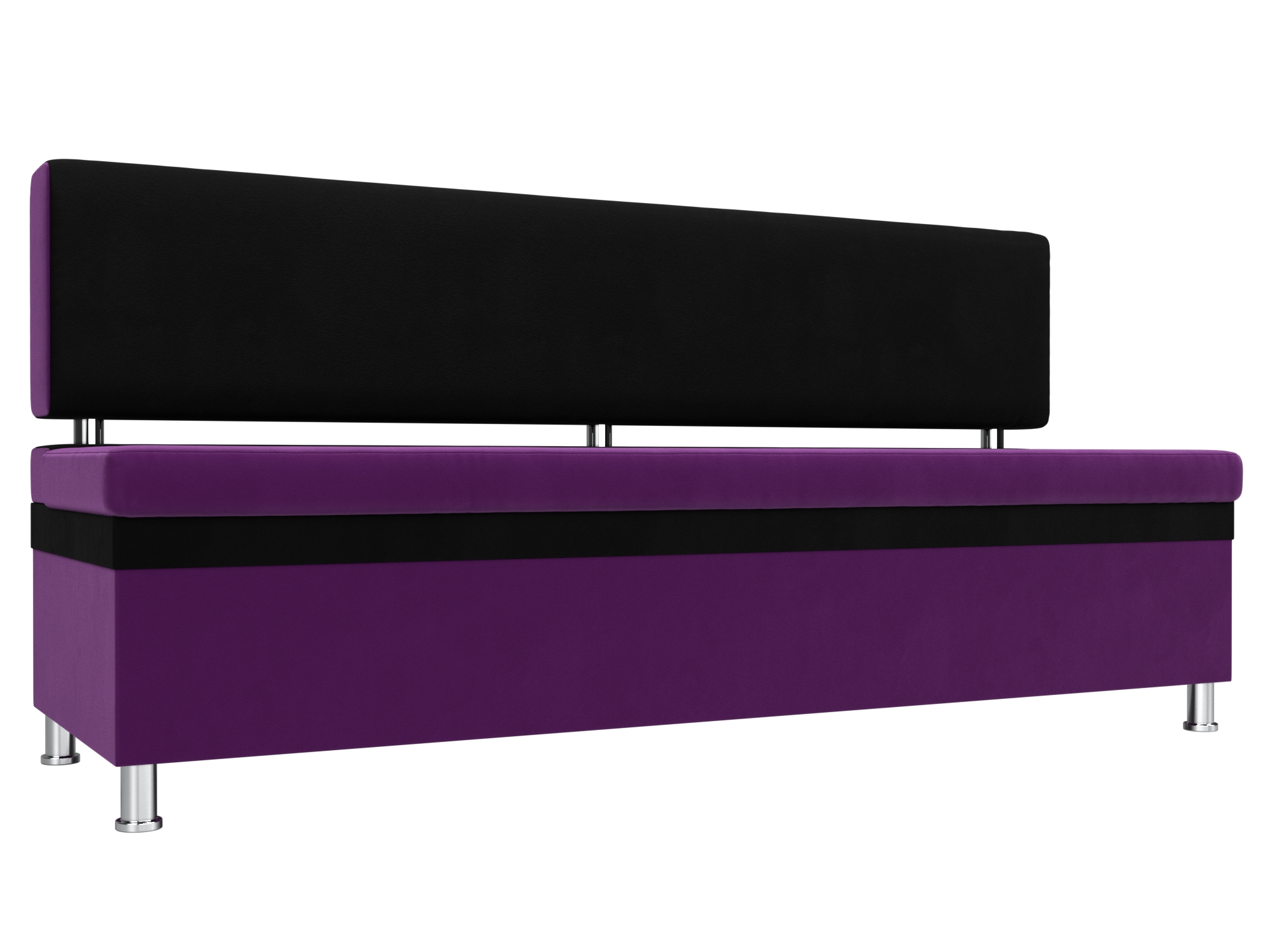 Кухонный прямой диван Стайл (Фиолетовый\Черный)
