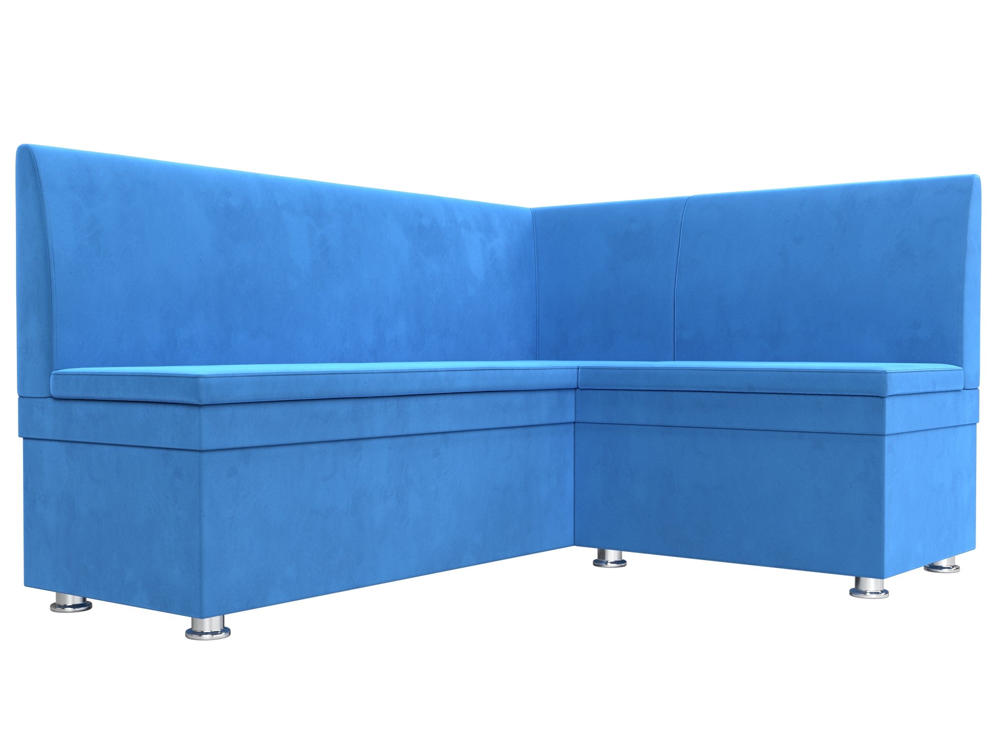 Кухонный угловой диван Уют правый угол (Голубой)