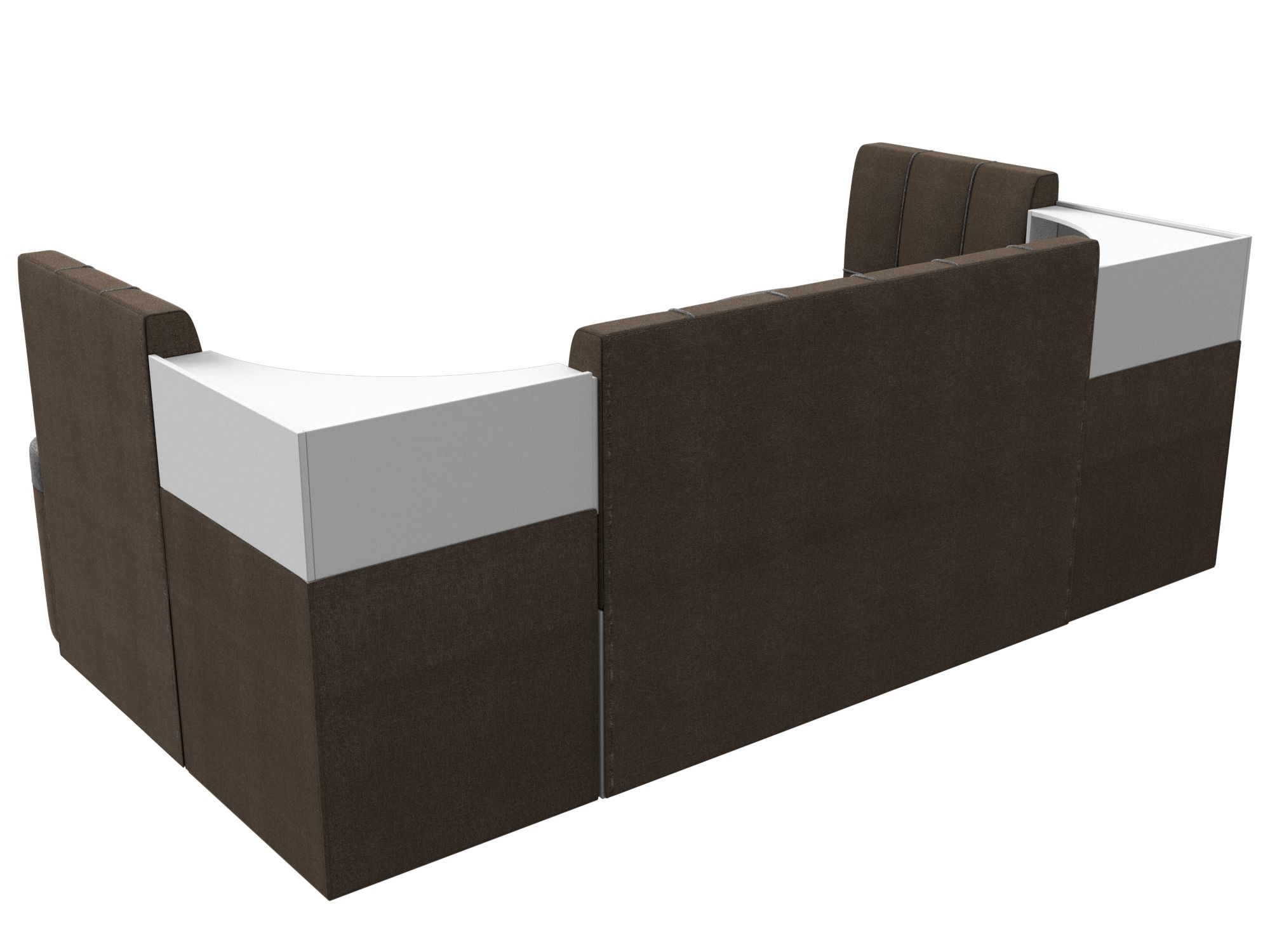 П-образный диван Тефида (Серый\Коричнеый)